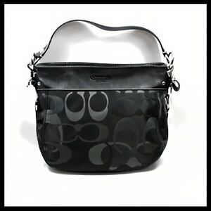 Coach Signature C Zoe Optic Hobo Bag 14711 Black & Grey 2010